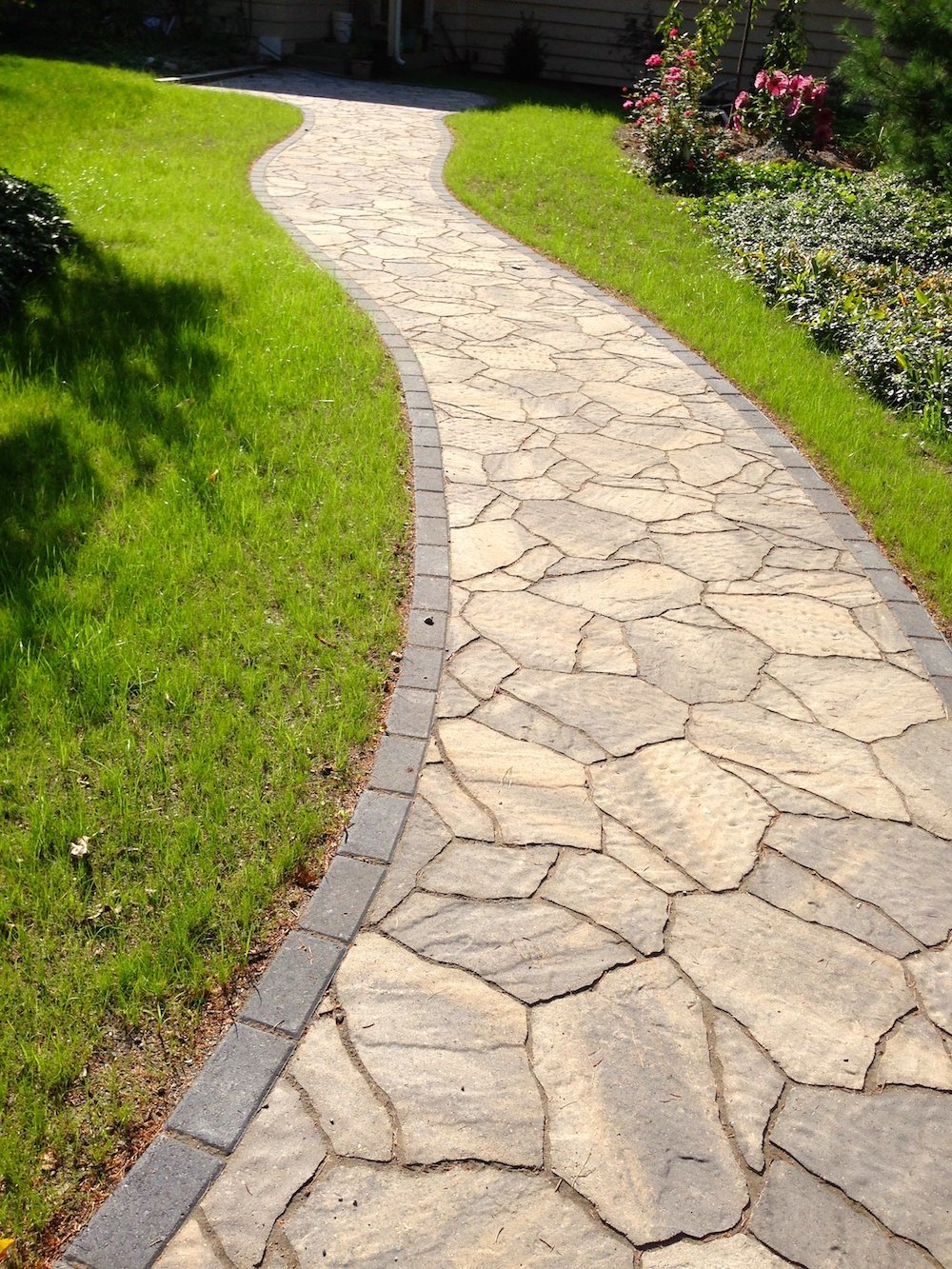 Professional stone walkway in Massachusetts